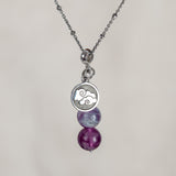 I Am Clarity, Fluorite Crystal and Silver Necklace