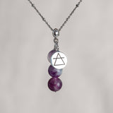I Am Clarity, Fluorite Crystal and Silver Necklace