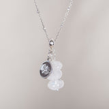 I Am Goddess, Moonstone Crystal and Silver Necklace